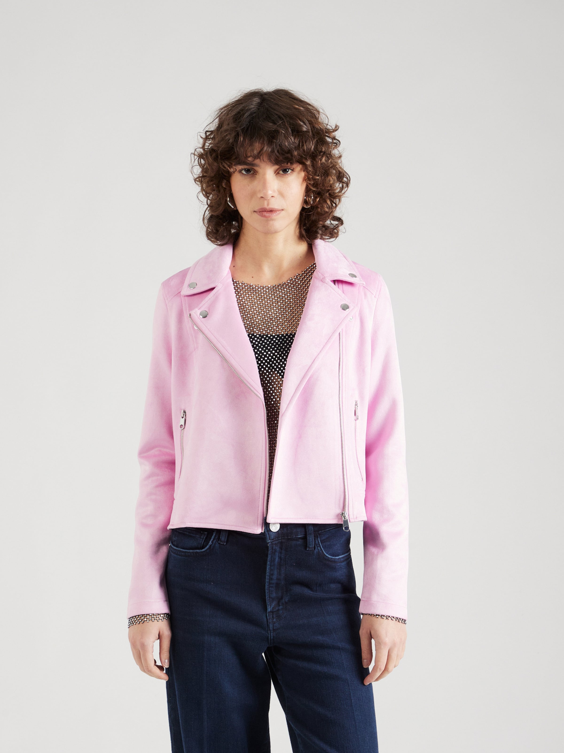 Vero moda pink leather hotsell jacket