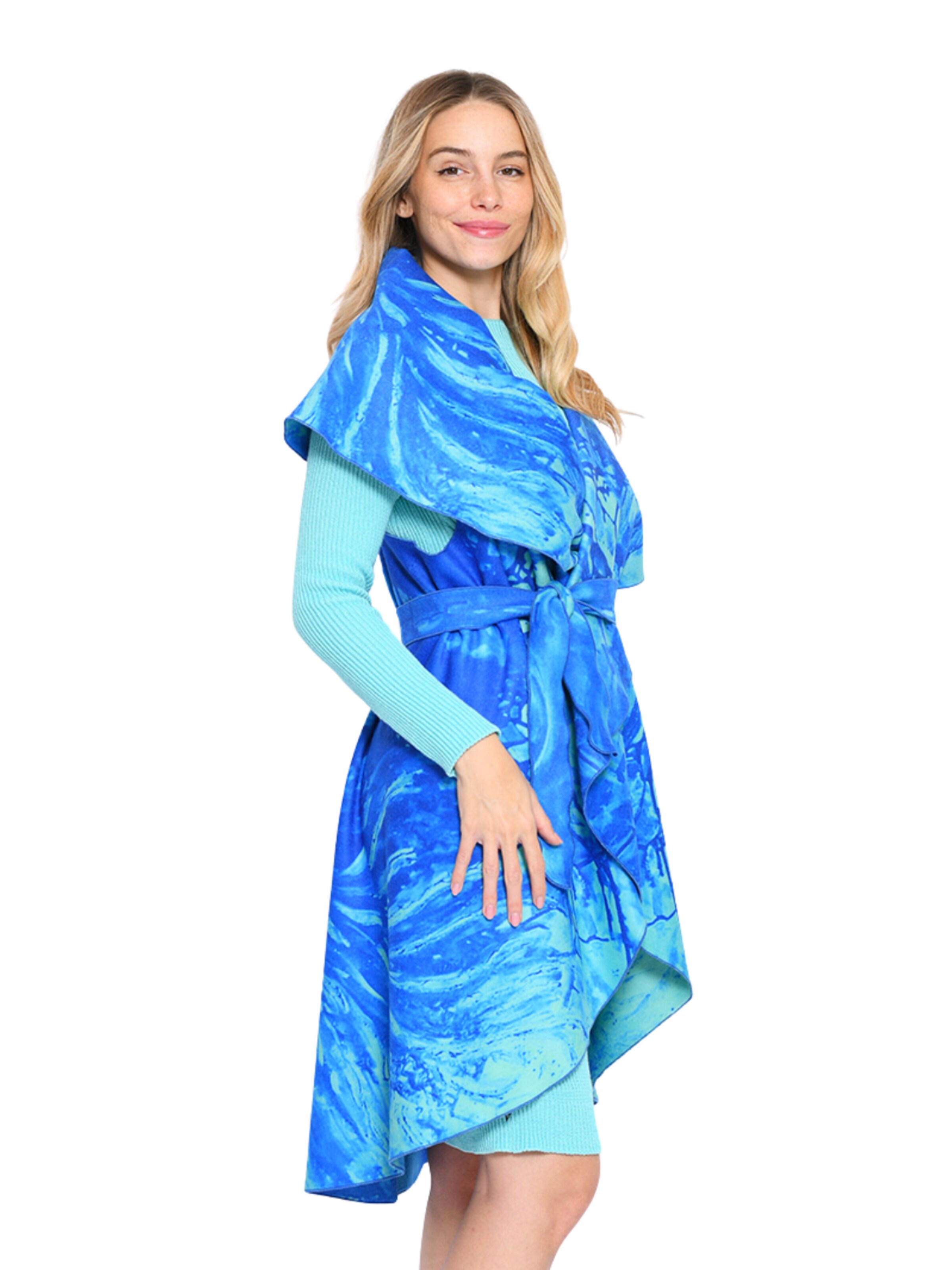 Csillag Zsuzsi - Chaleco 'Dina' en azul