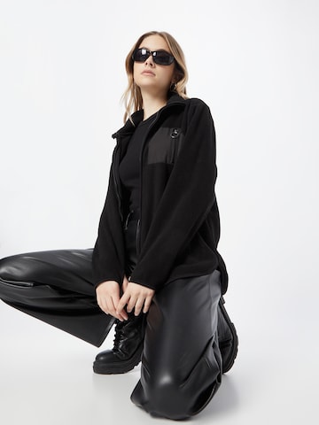 Monki Fleece jacket in Black
