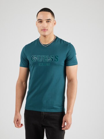 Maglietta di GUESS in verde: frontale