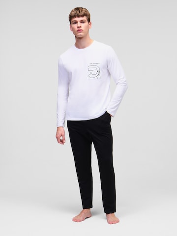 Karl Lagerfeld Pyžamo dlouhé – bílá: přední strana