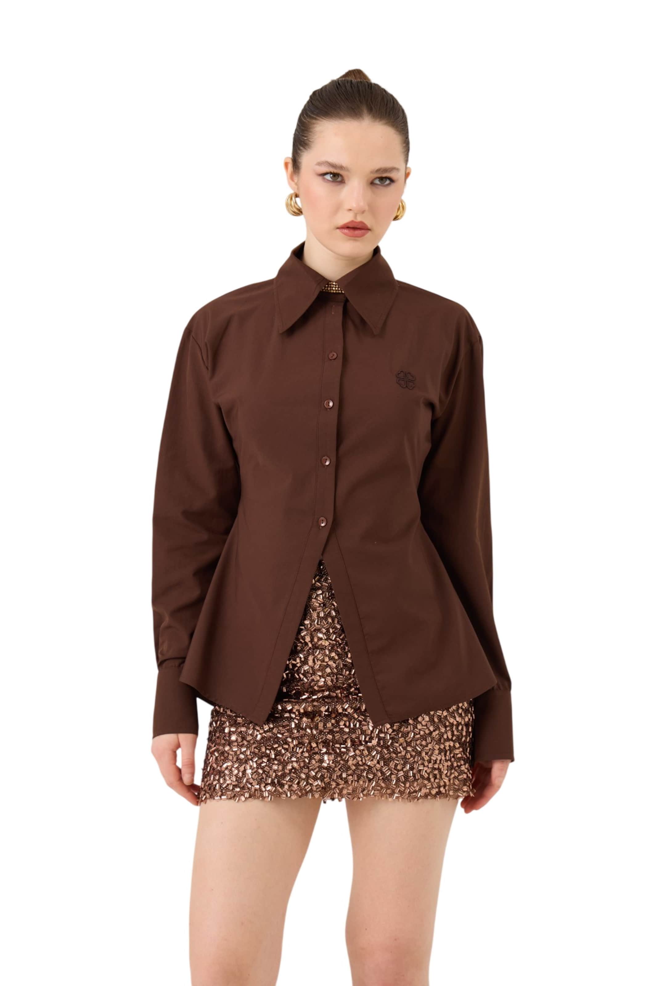 HOLLY LOLLY Blouse in Brown