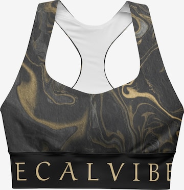 DECALVIBES High Support Sport-BH 'Ultimate Liquid Color' in Schwarz: Vorderseite