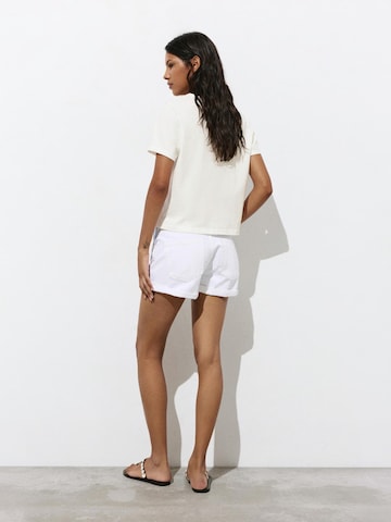 Pull&Bear Majica | bela barva