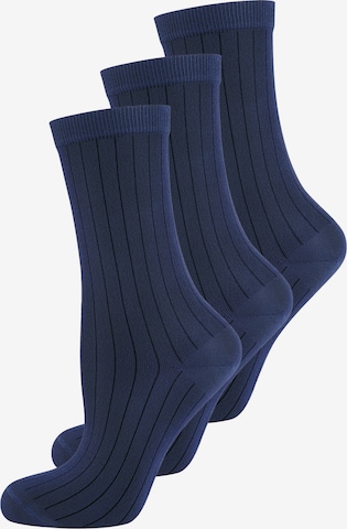 ELBEO Sokken ' 3-Pack Fashion Ribs ' in Blauw: voorkant