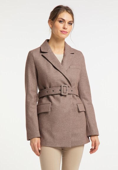 usha BLACK LABEL Between-Seasons Coat in Taupe, View model