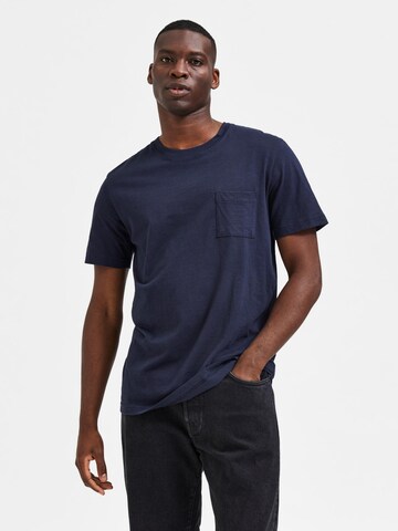 SELECTED HOMME T-Shirt 'Ted' in Blau: predná strana