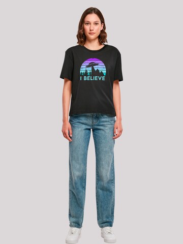 T-shirt 'I Believe Ufo Alien Raumschiff Retro' F4NT4STIC en noir