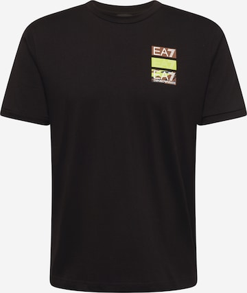 T-Shirt EA7 Emporio Armani en noir : devant