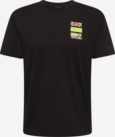 EA7 Emporio Armani Bluser & t-shirts i brun / lysegrøn / sort / hvid, Produktvisning