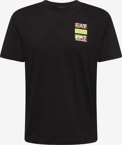 EA7 Emporio Armani T-Shirt in braun / hellgrün / schwarz / weiß, Produktansicht