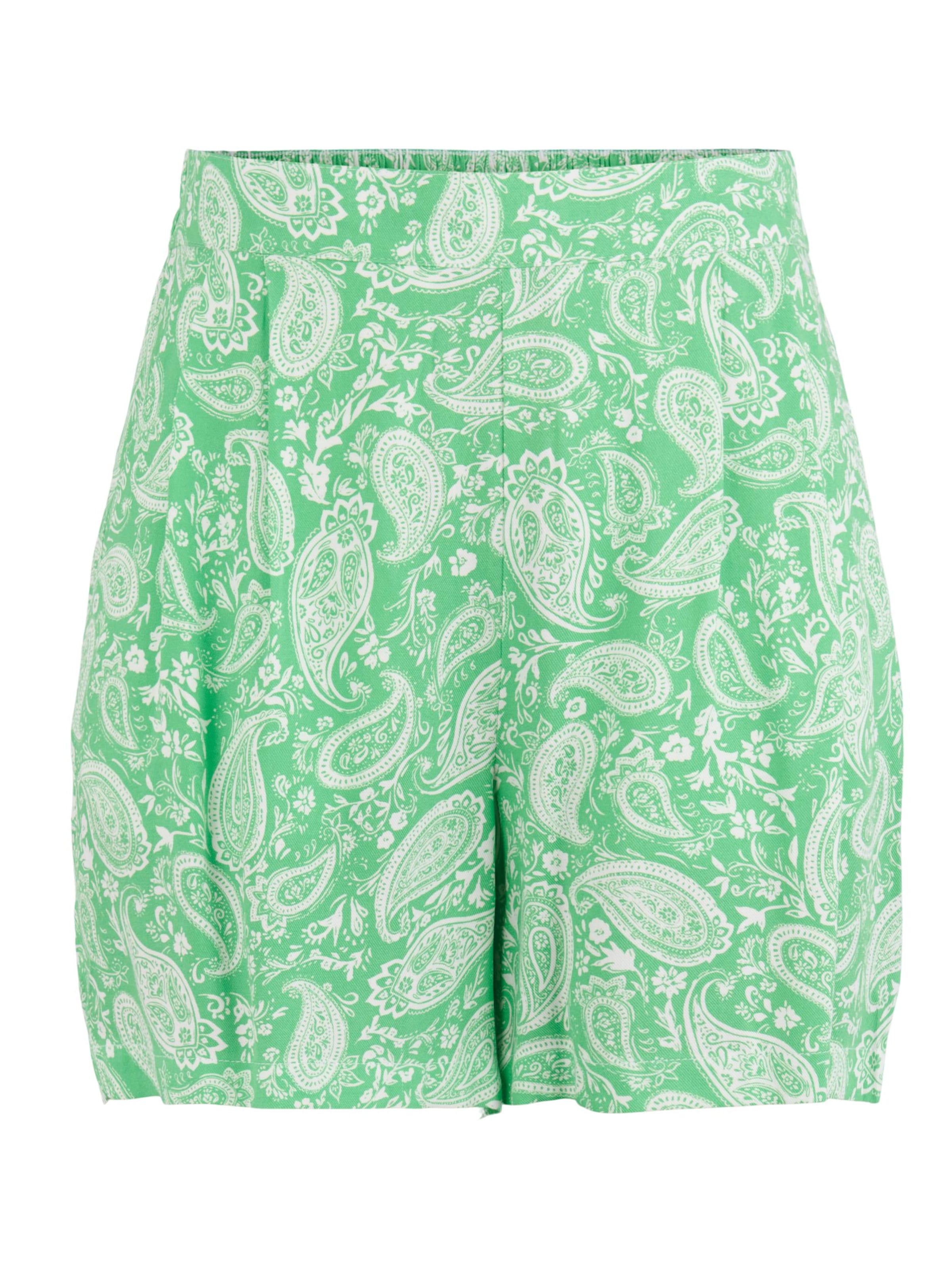 PIECES Loosefit Bandplooibroek 'Siva' in Groen: voorkant