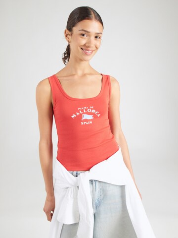 Top 'COASTAL MALLORCA' de la Abercrombie & Fitch pe roșu: față