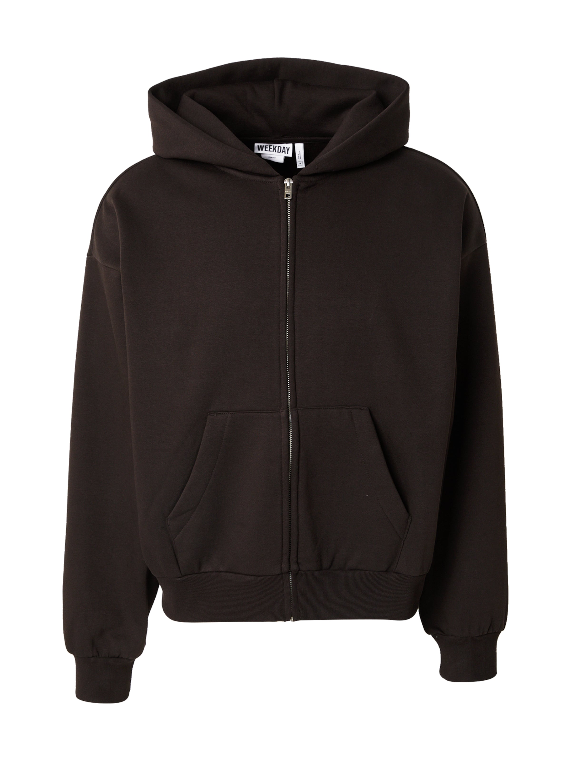 WEEKDAY Кофта на молнии в Коричневый: спереди