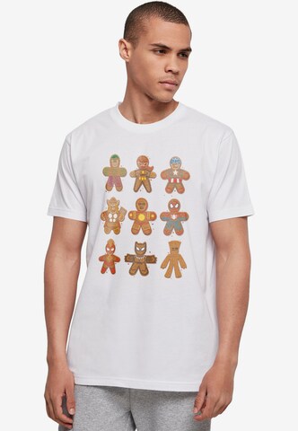ABSOLUTE CULT T-Shirt 'Marvel Universe - Christmas Gingerbread Avengers' in Weiß: predná strana