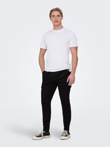 Only & Sons - Tapered Pantalón cargo 'Carter' en negro