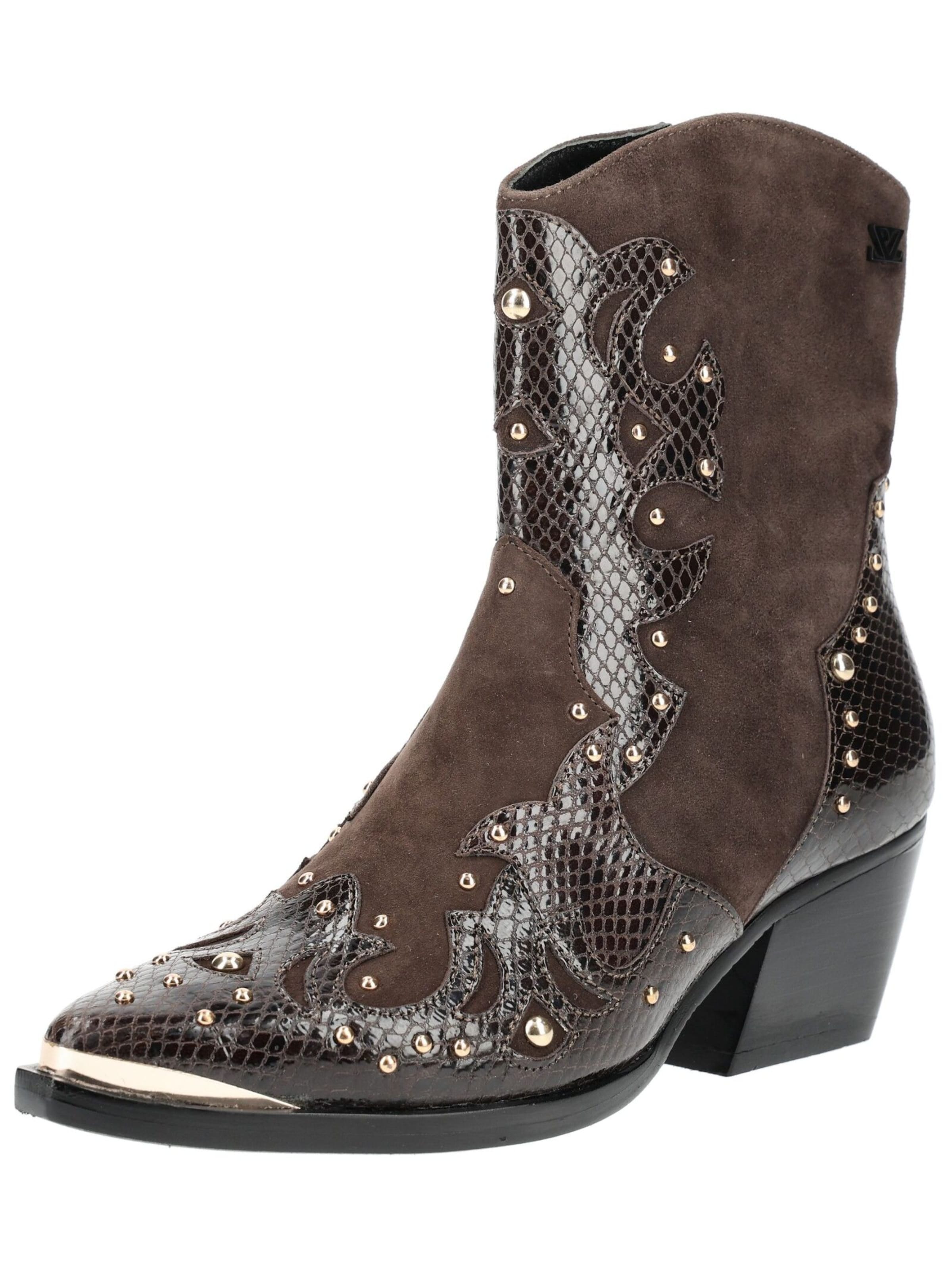 Bottes de cowboy LAZAMANI en marron : devant