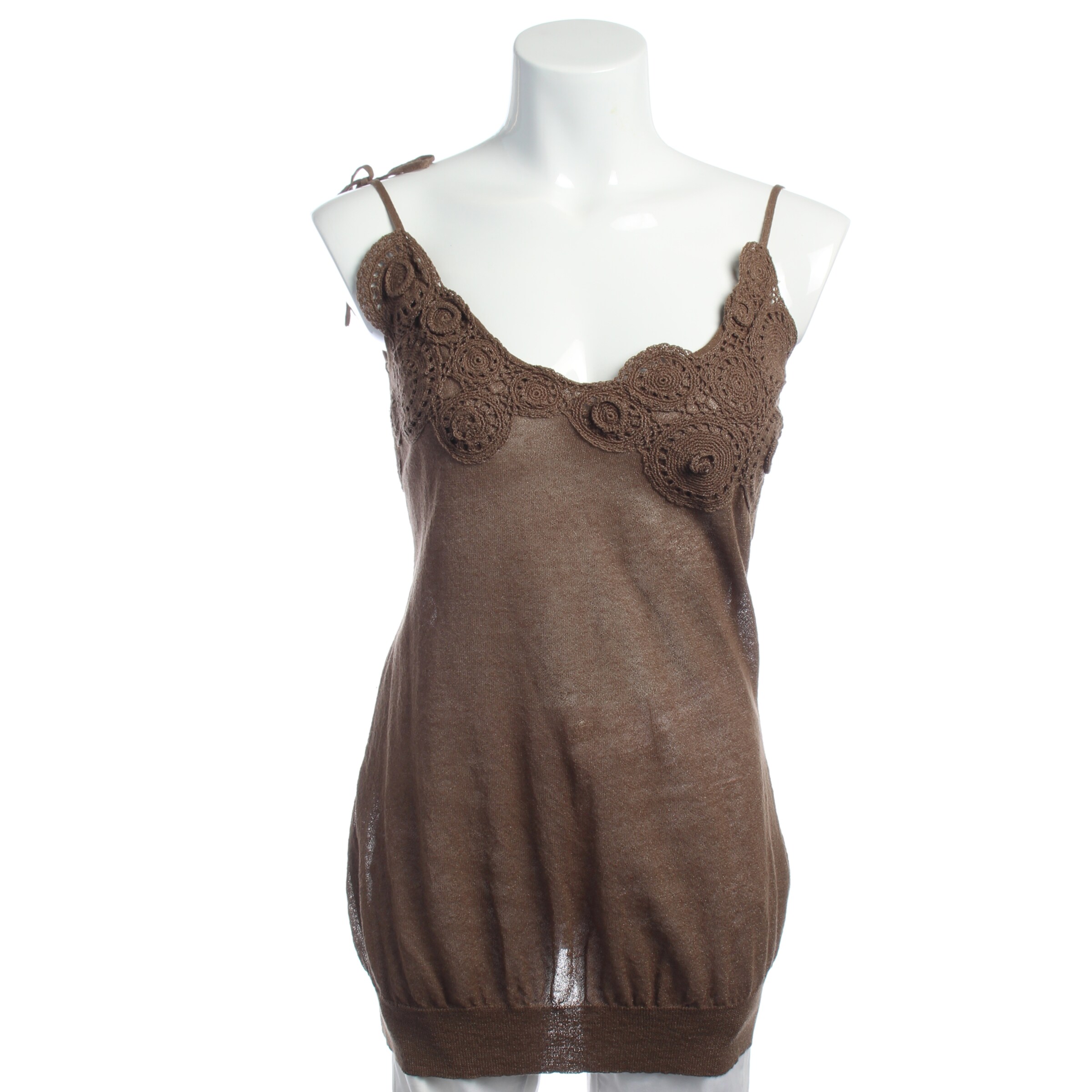 Ermanno Scervino Top / Seidentop S in Braun: Vorderseite