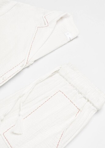 MANGO TEEN Schlafanzug 'Tarifa' in Weiß