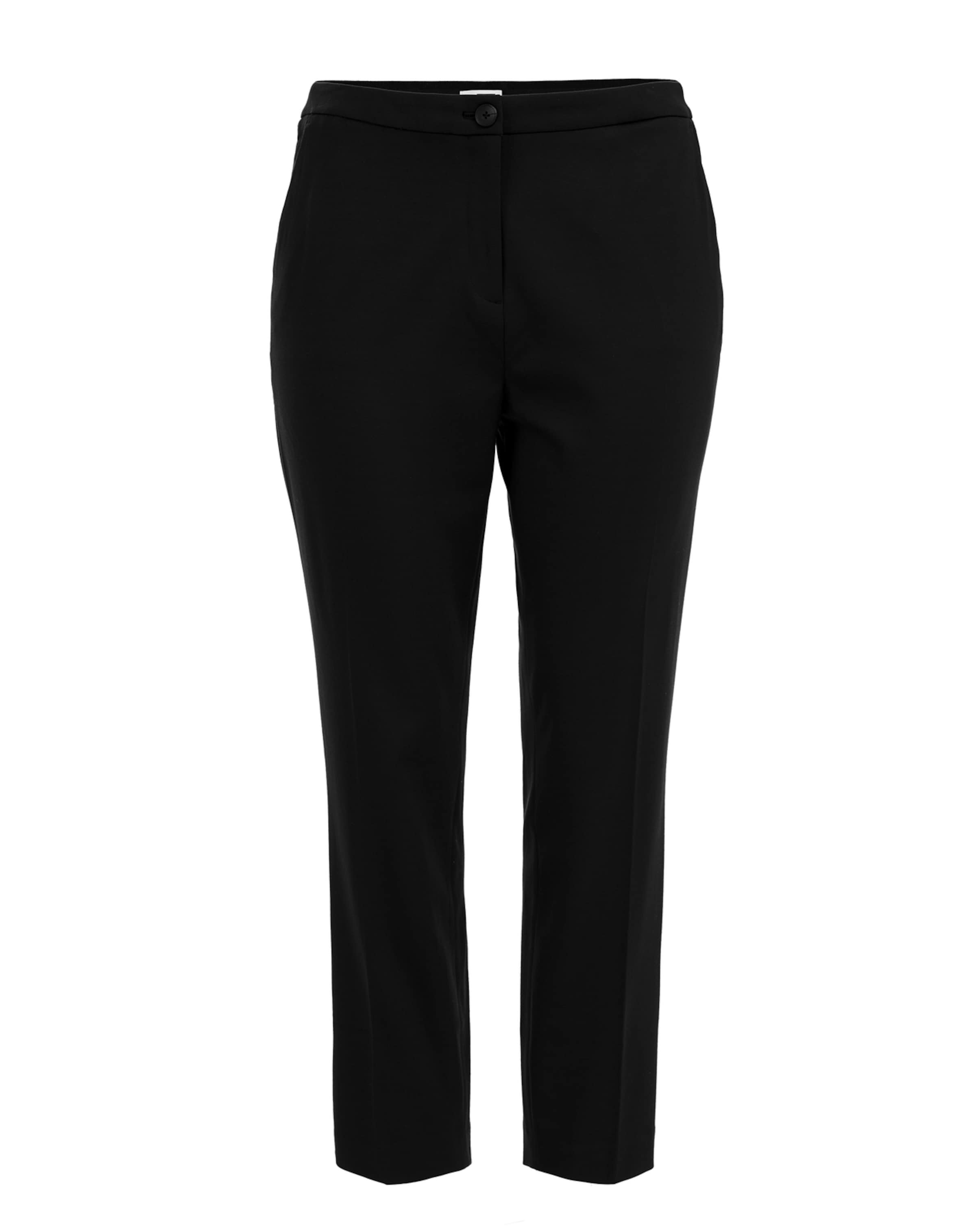 WE Fashion Slimfit Bukser med fals i sort: forside