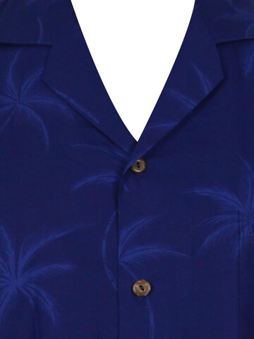 KY's Regular Fit Hemd 'Palmshadow' in Blau