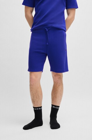 BOSS Loosefit Pyjamashorts in Blau: Vorderseite
