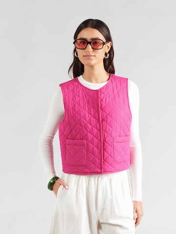 PIECES Жилетка 'PCSARIA' в Ярко-розовый: спереди
