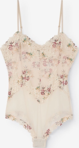 INTIMISSIMI Bodysuit 'Pretty Flowers' in Beige: front