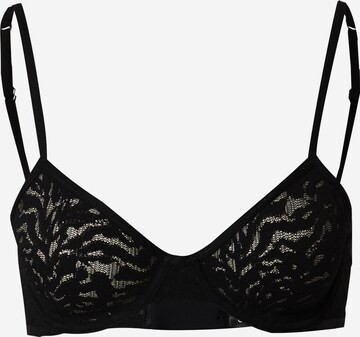 T-shirt Reggiseno di Calvin Klein Underwear in nero: frontale