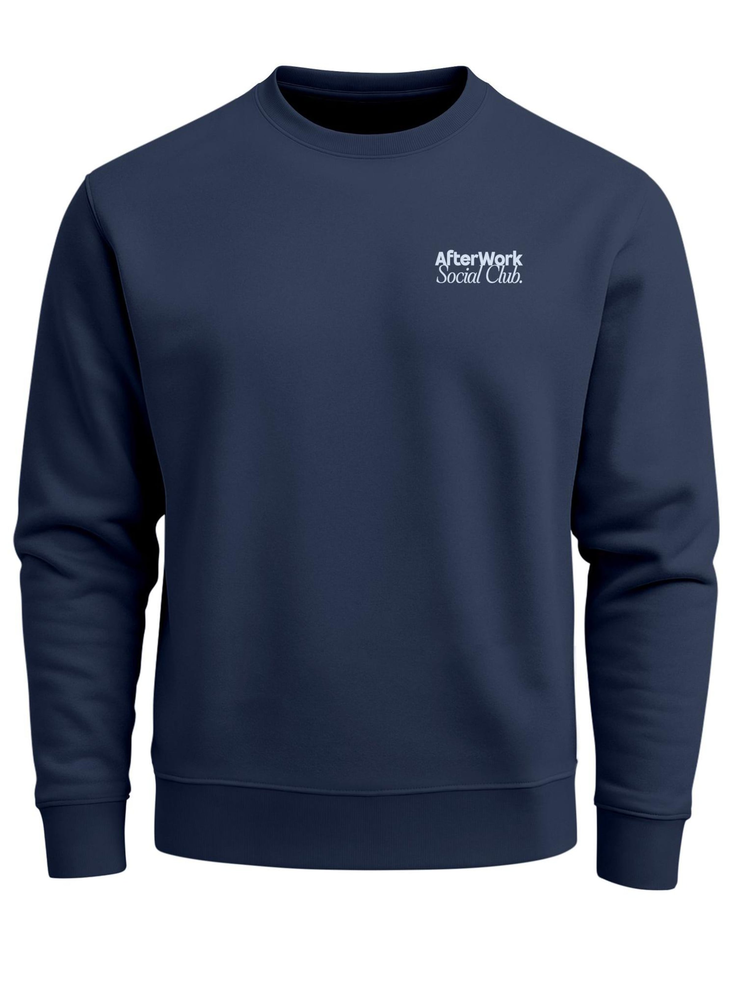 Neverless Sweatshirt 'After Work Social Club' in Blue: front