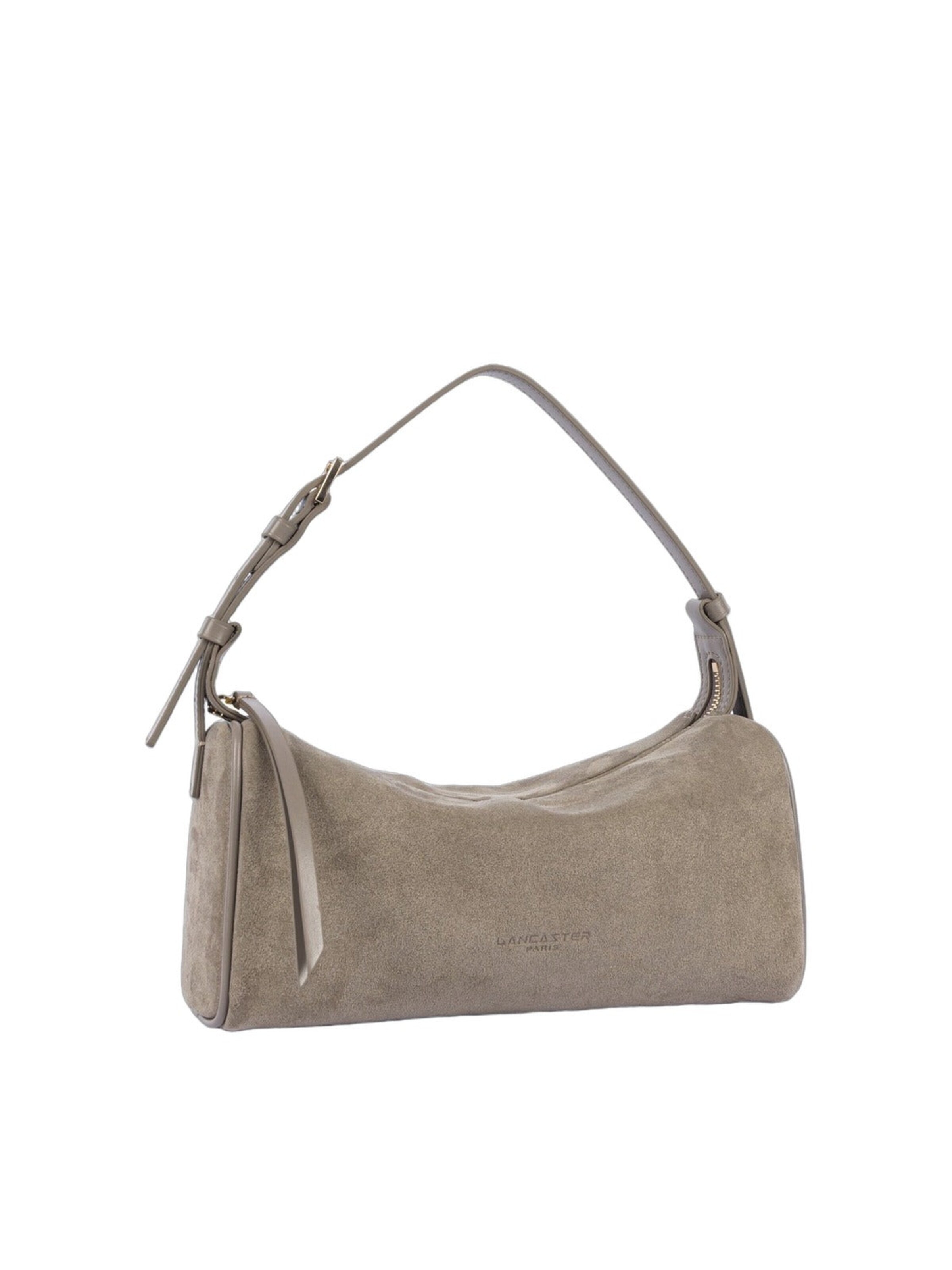 LANCASTER Paris Kabelka 'Lancaster Sac rectangle Zippé M Suède Galet' - Sivá