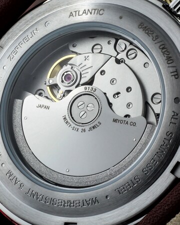 Zeppelin Analoog horloge 'Atlantic automatic power reserve' in Bruin