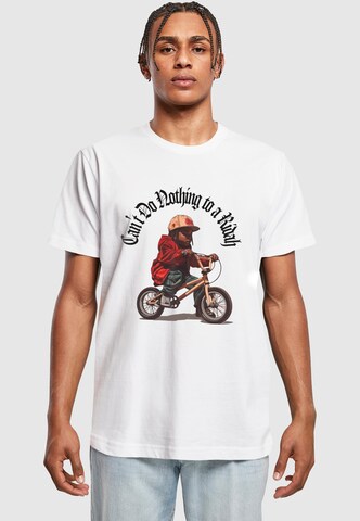 T-Shirt Mister Tee en blanc : devant