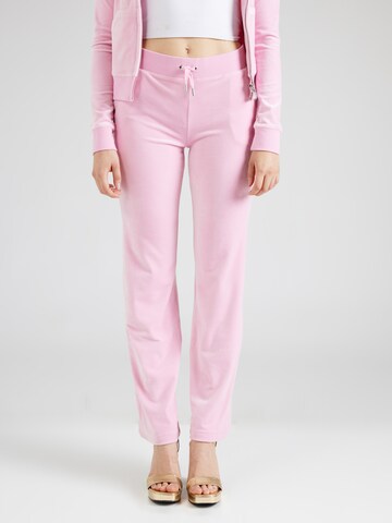 Juicy Couture Обычный Штаны 'CLASSIC' в Ярко-розовый: спереди