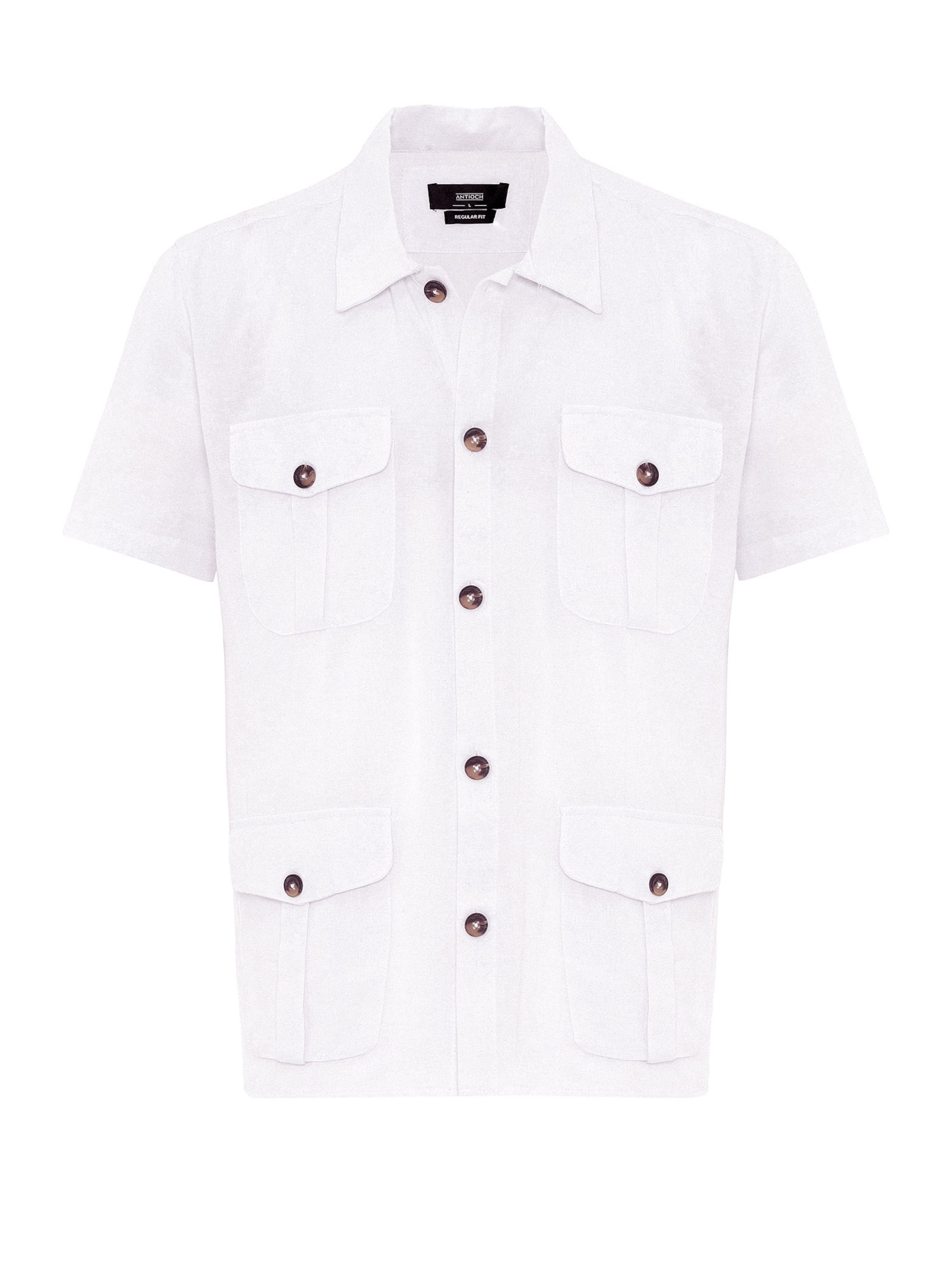 Antioch Regular fit Button Up Shirt in White: front