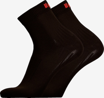 UphillSport Athletic Socks 'FRONT' in Black: front