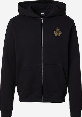 BOSS Collegetakki 'Zixi' värissä musta: etupuoli