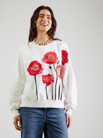 Sweat-shirt 'ASTERA_P3' DRYKORN en blanc : devant