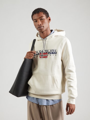 NAPAPIJRI Sweatshirt 'B-AYLMER' in Beige: front