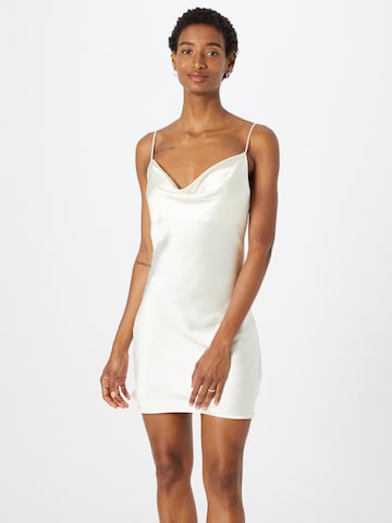 Gina Tricot Cocktail Dress in Beige: front