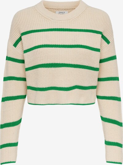 Pullover 'MALAVI' ONLY di colore pietra / verde, Visualizzazione prodotti