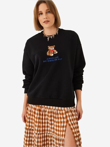 Bianco Lucci Sweatshirt in Zwart