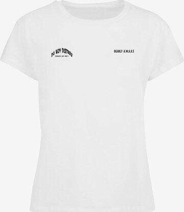 Merchcode Shirt 'Barely Awake' in White: front