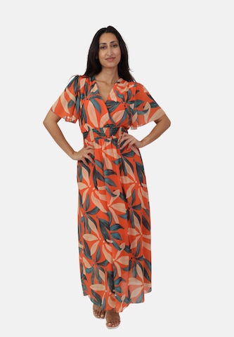 Elara Kleid in Orange: Vorderseite