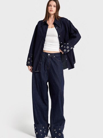 IT'S BASIC Oversized shirt 'Straight Denim Shirt' in Blauw