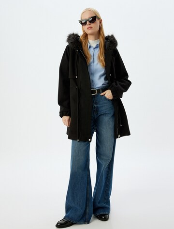 Koton Between-Seasons Coat in Black