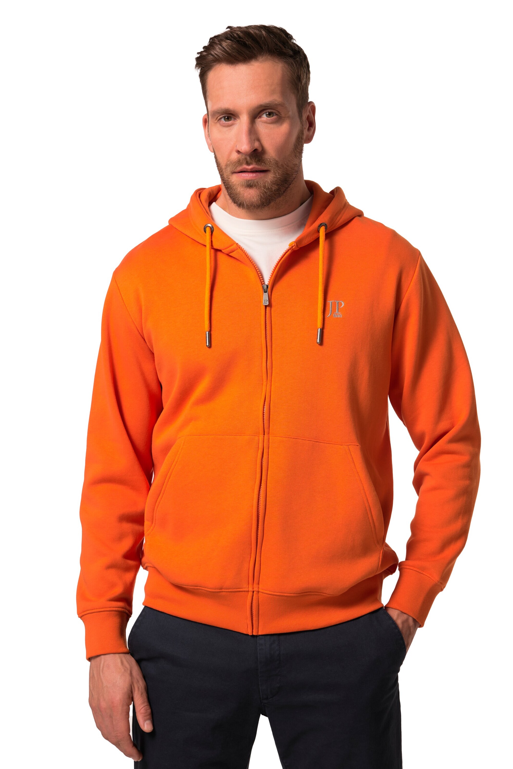 JP1880 Sweatvest in Oranje: voorkant
