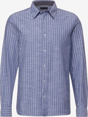 Street One MEN Regular fit Button Up Shirt in Blue: front