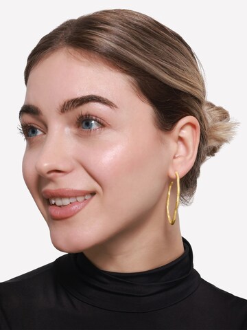 Boucles d'oreilles 'Dilja' Heideman en or : devant