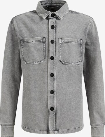 WE Fashion Button Up Shirt in Grey: front